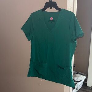 Emerald Green V-Neck Women's scrub top